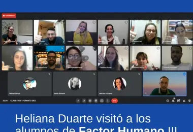 Heliana Duarte visitó a los alumnos de Factor Humano III