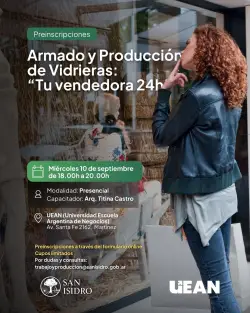Producción y armado de vidriería