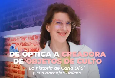 De óptica a creadora de objetos de culto: La historia de Carla Di Sí y sus anteojos únicos